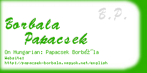 borbala papacsek business card